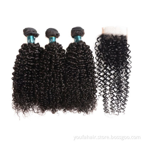 Hot Sale Afro Kinky Curly Hair Bundle Brazilian Hair 100% Remy Human Hair Bundles Extensions 8-30inch Natural Double Weft Weave